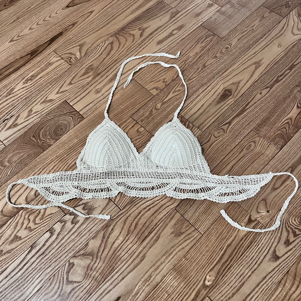 Crochet Halter Bikini Top